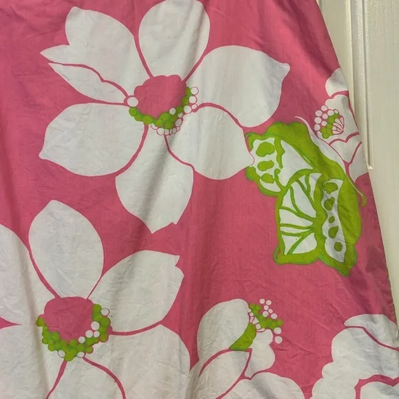 Lily Pulitzer Pink Floral Skirt w/lace back pocket sz 6 - Picture 2 of 9